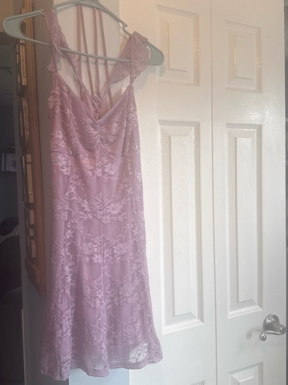 Forever 21 Lavender Lace Midi Slip Dress